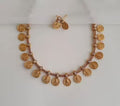 Jewel City Temple Coin Necklace Set – Traditional Gold-Plated Lakshmi Design – South Indian Ethnic Jewelry Set