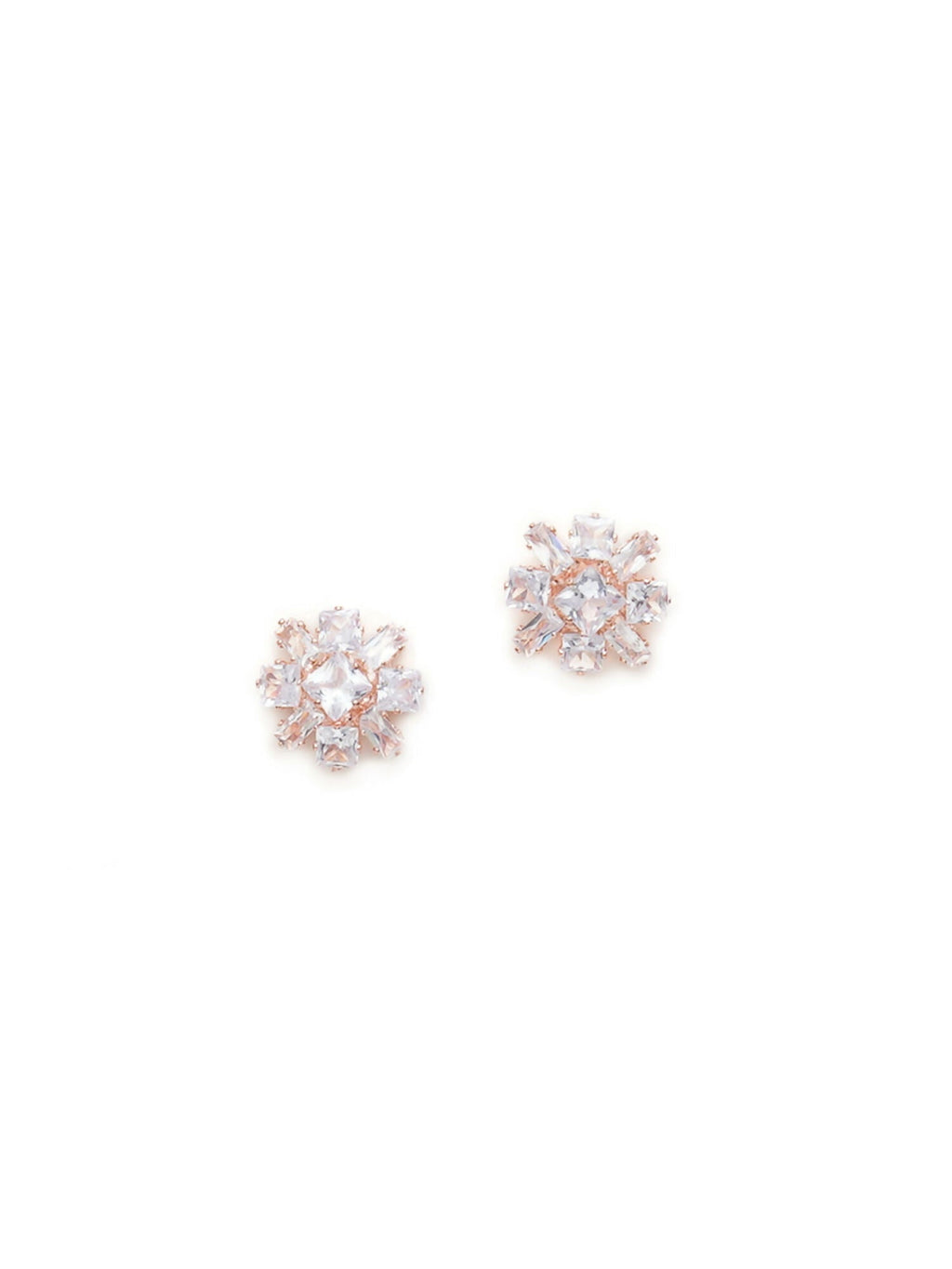 stone stud (Rose gold) - Ruby Raang