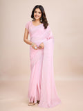 kasee Ethnic Motifs Sequinned Poly Georgette Ready to Wear Saree