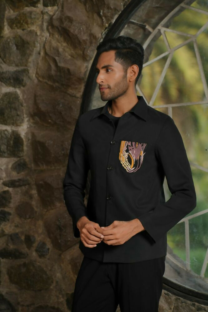 Stirrup Black Shacket by Hilo Design