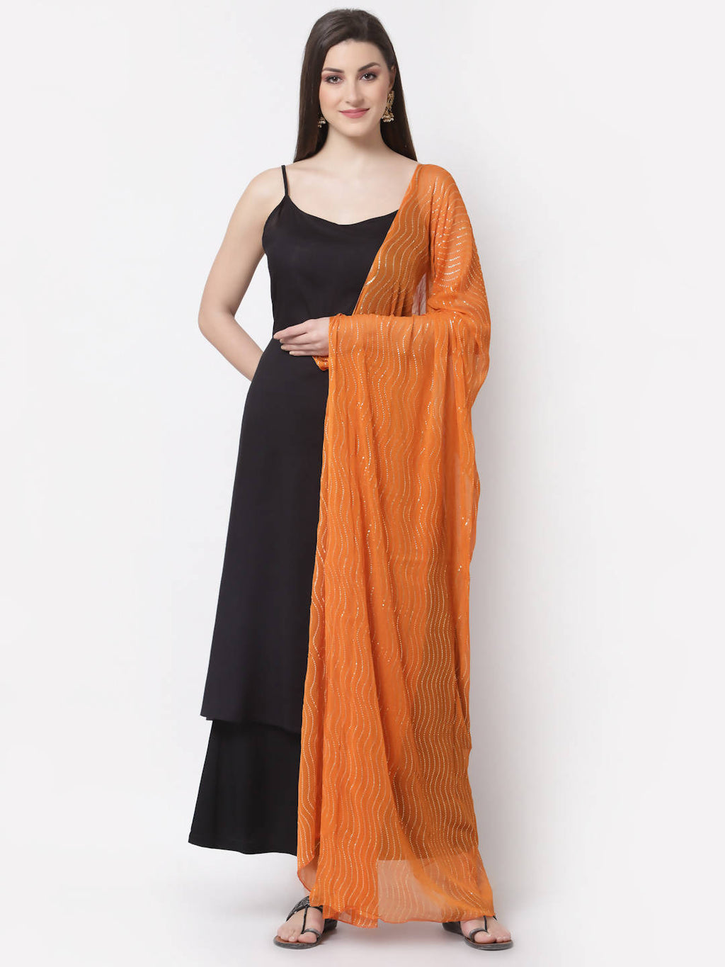 Myshka Trendy Stylish Rayon Square Neck Sleeveless Kurta Palazzo Dupatta Set