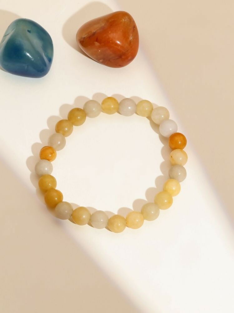 Yellow Aventurin Crystal Beads Bracelet - Ruby Raang