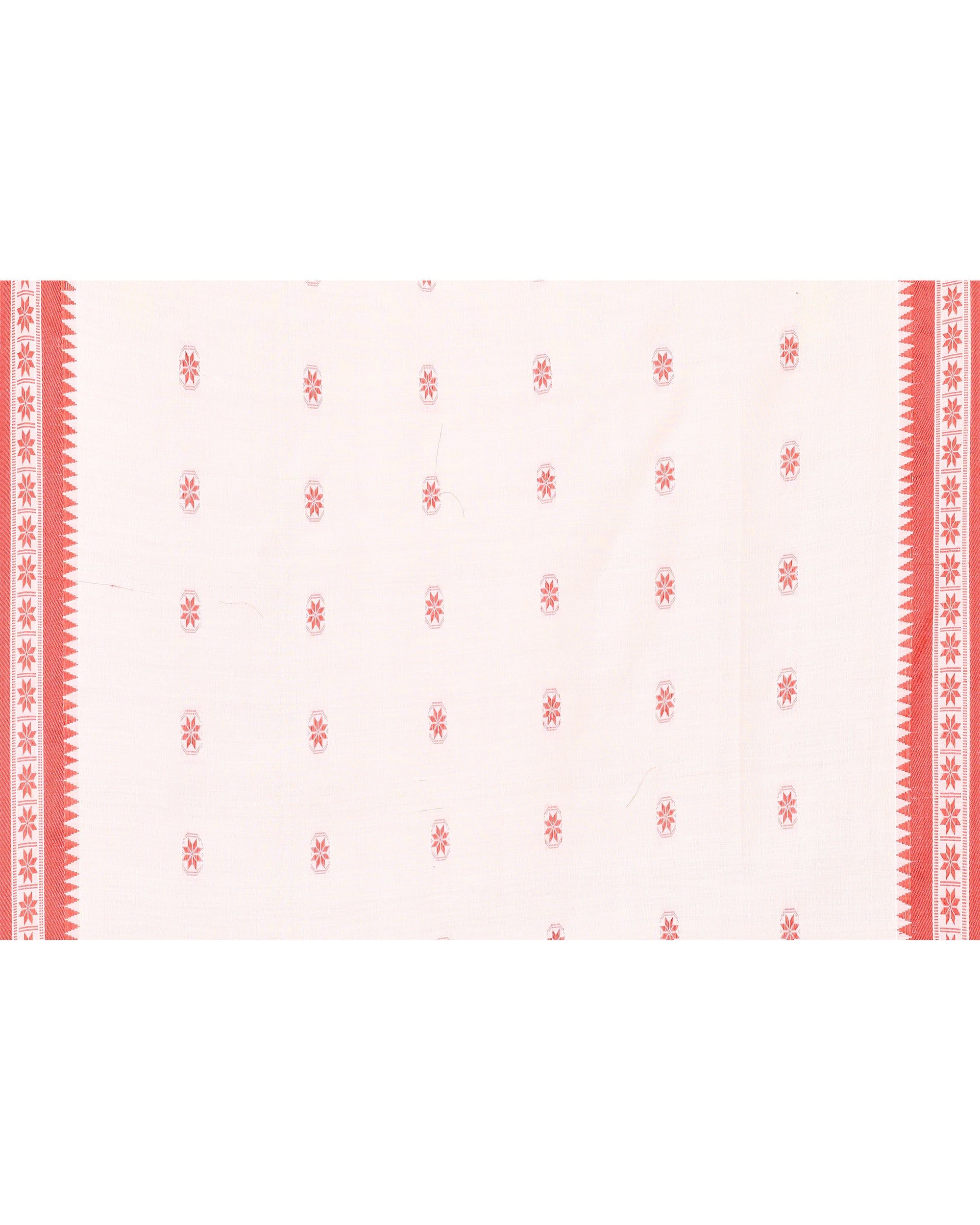 Piyari Fashion Women's White Cotton Handloom Saree