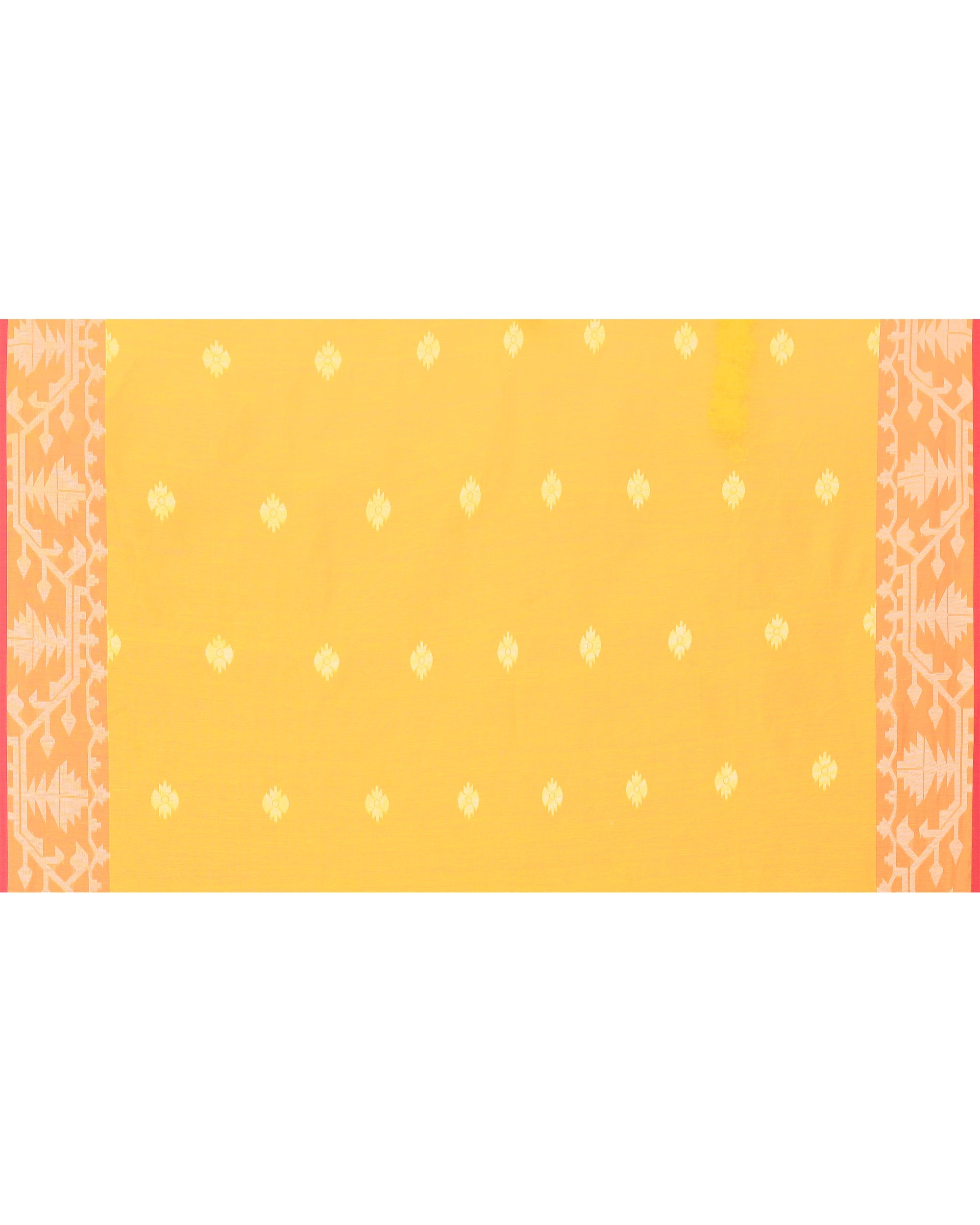 Piyari Fashion Women's Yellow Resham Silk Jamdani Saree