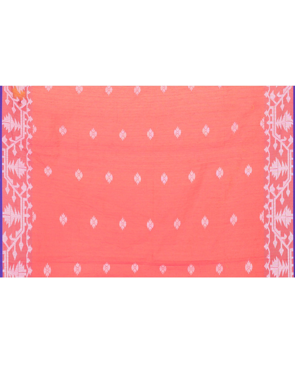 Piyari Fashion Women's Rani Pink Resham Silk Jamdani Saree