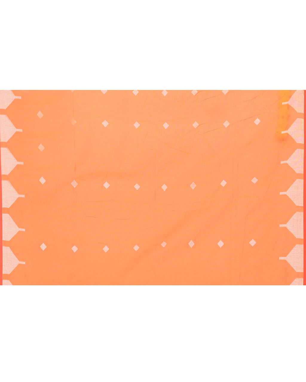 Piyari Fashion Women's Orange Resham Silk Jamdani Saree
