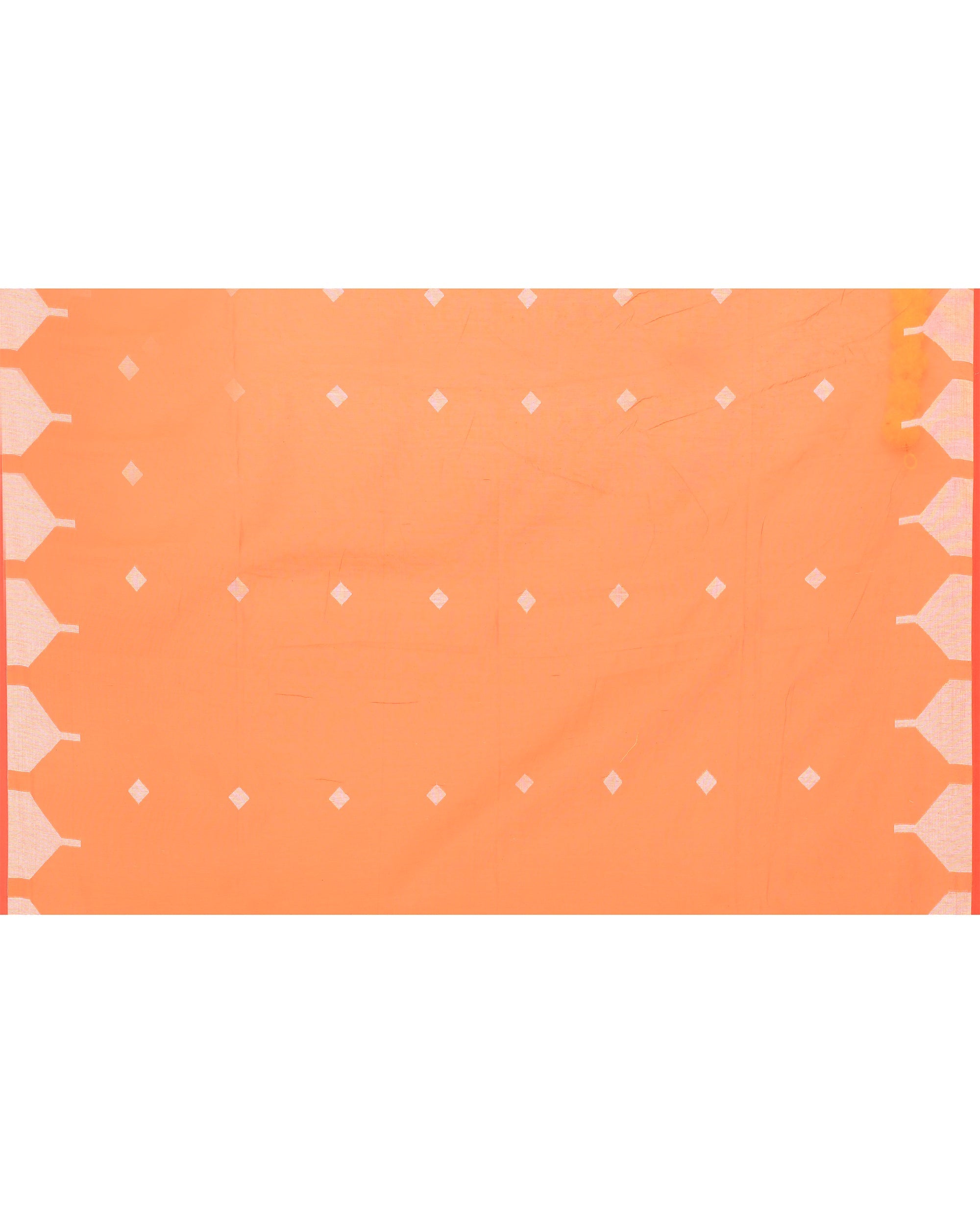 Piyari Fashion Women's Orange Resham Silk Jamdani Saree