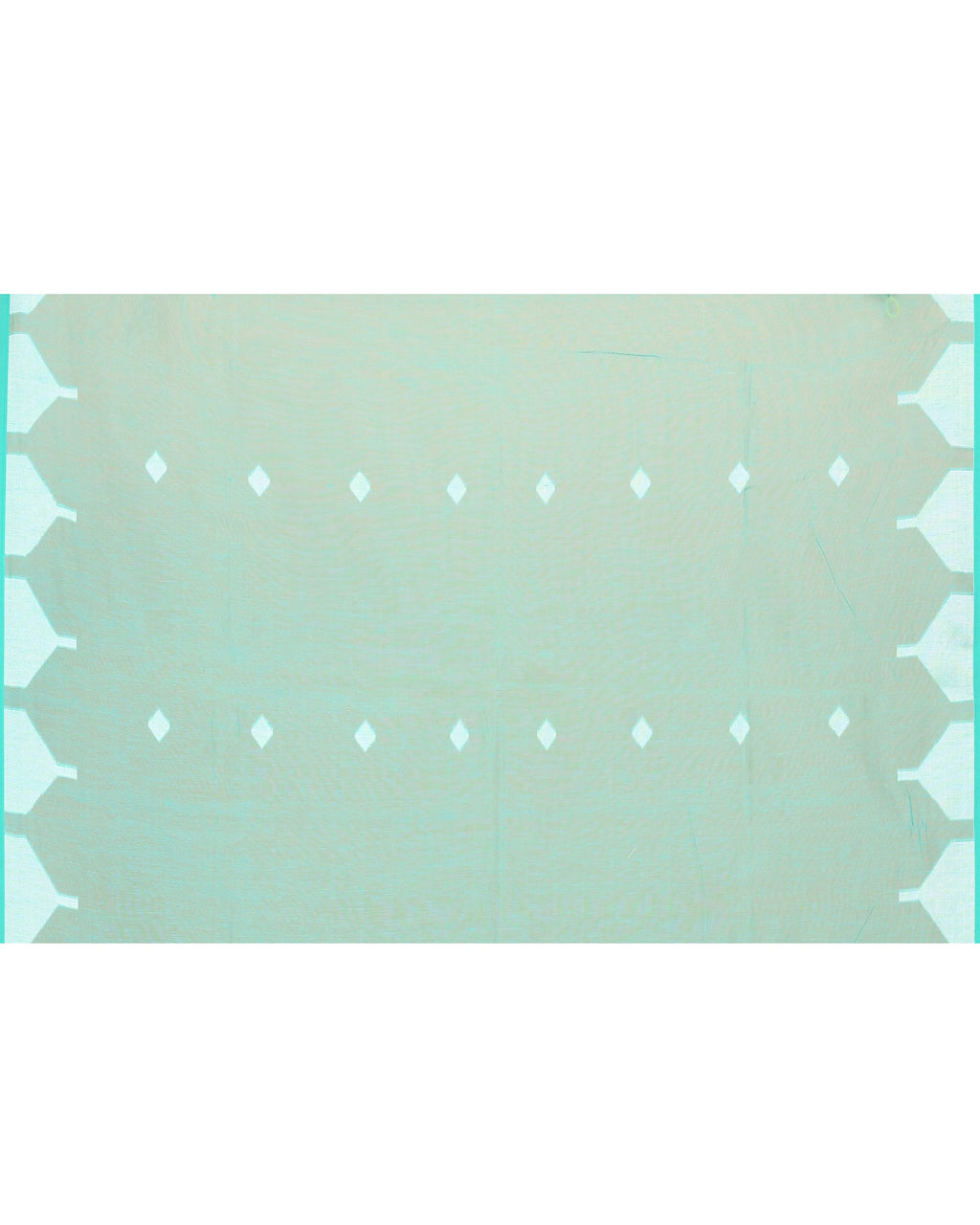 Piyari Fashion Women's Turquoise Resham Silk Jamdani Saree