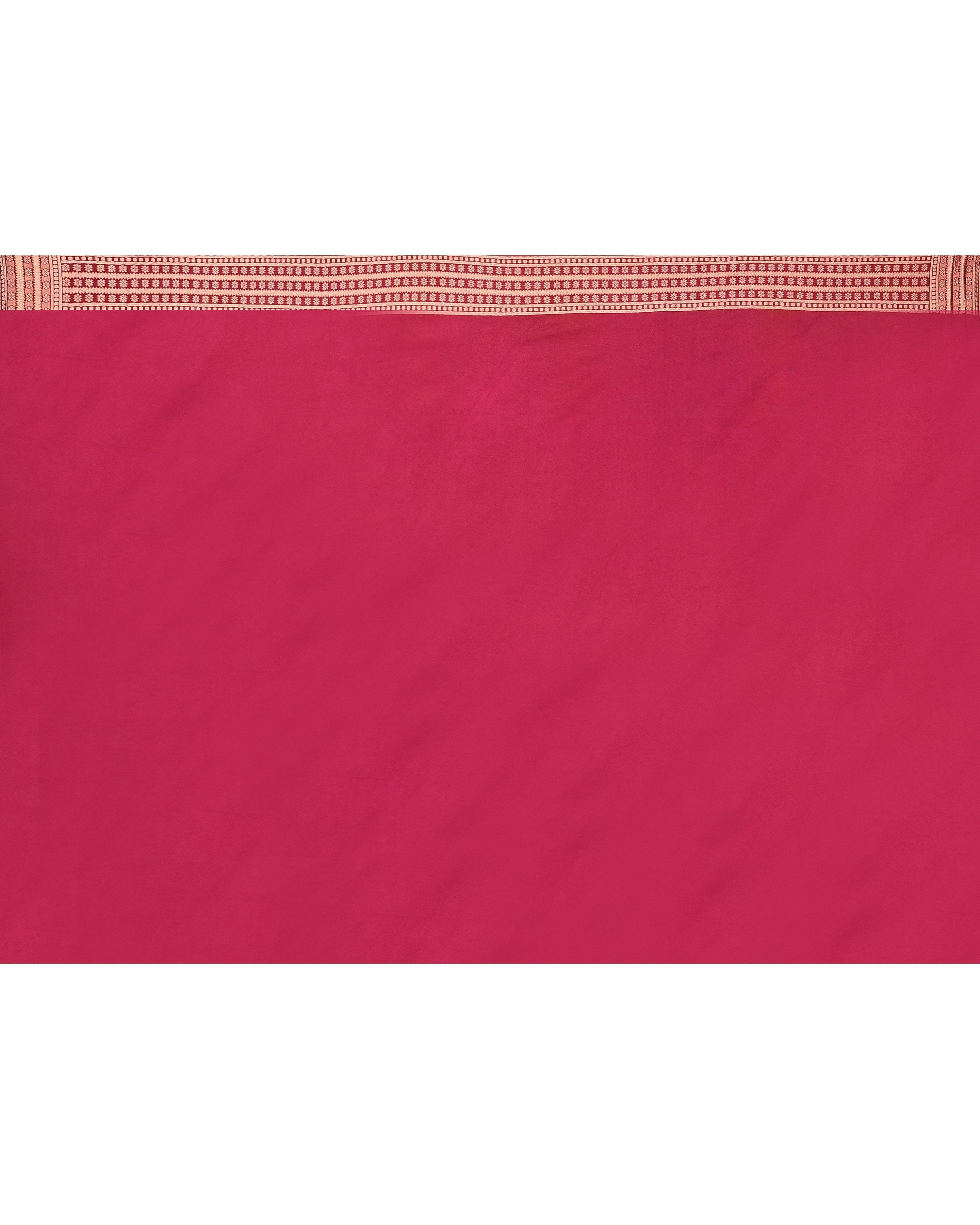 Piyari Fashion Women's Handloom Deep Magenta Bangalore Silk Saree With Zari Border