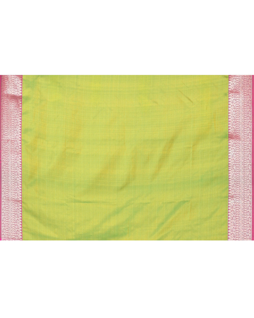 Piyari Fashion Women's Handloom Pastel Pink Yellow Bangalore Silk Saree With Zari Border