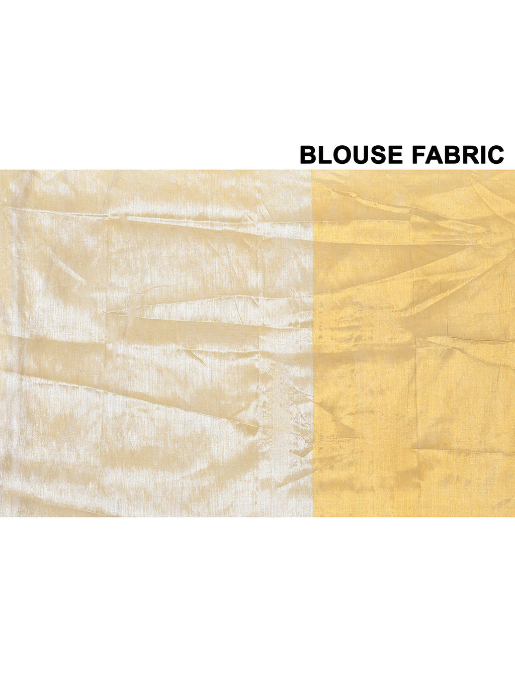 Piyari Fashion Women's Silver Gold Organic Tissue Saree With Blouse Piece