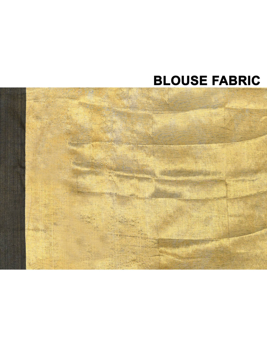 Piyari Fashion Women's Gold Organic Tissue Saree With Blouse Piece