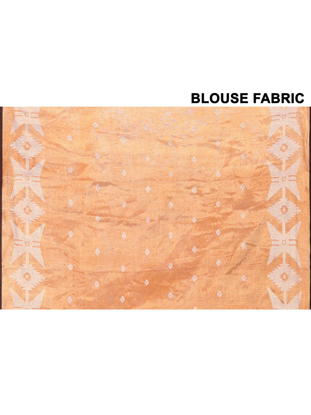 Piyari Fashion Women's Orange Dual Tone Organic Tissue Jamdani Saree With Blouse Piece
