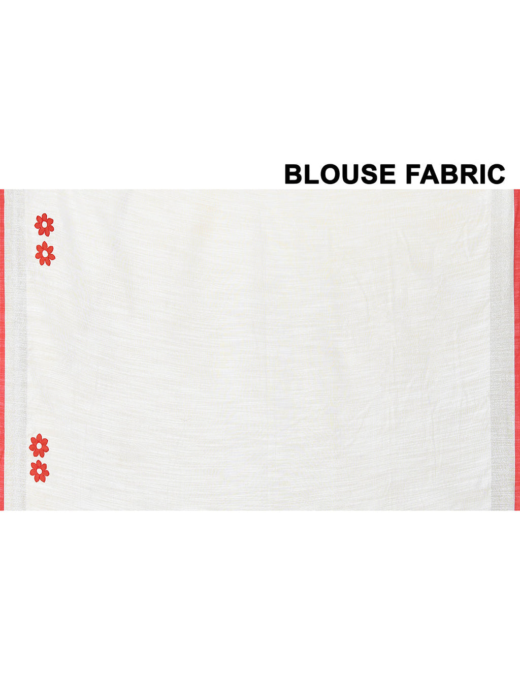 Piyari Fashion Women's White Exclusive Applique Saree With Blouse Piece