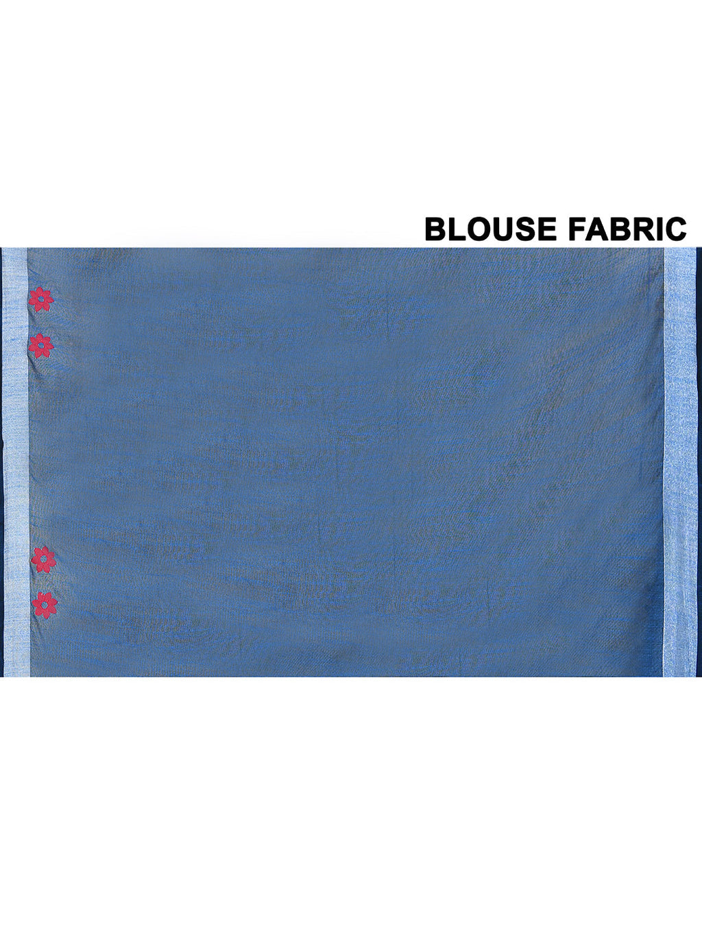 Piyari Fashion Women's Royal Blue Exclusive Applique Saree With Blouse Piece