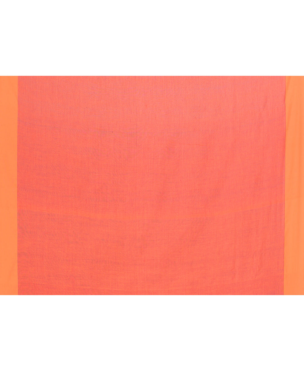 Piyari Fashion Orange Border Rani Pink Cotton Saree With Tassels