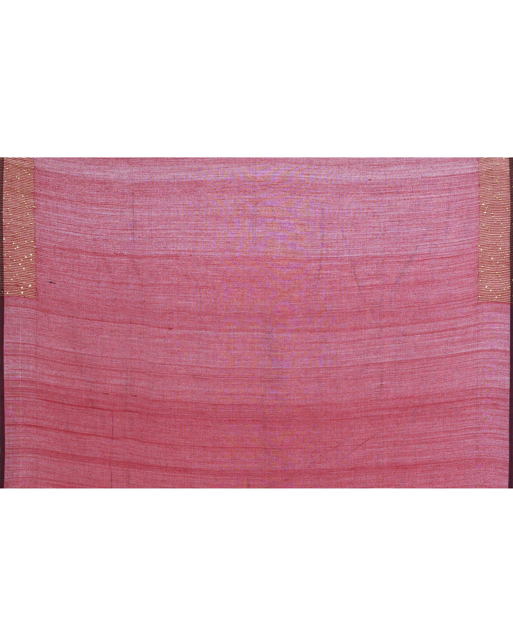 Piyari Fashion Women's Maroon Embellished Sequined Cotton Saree