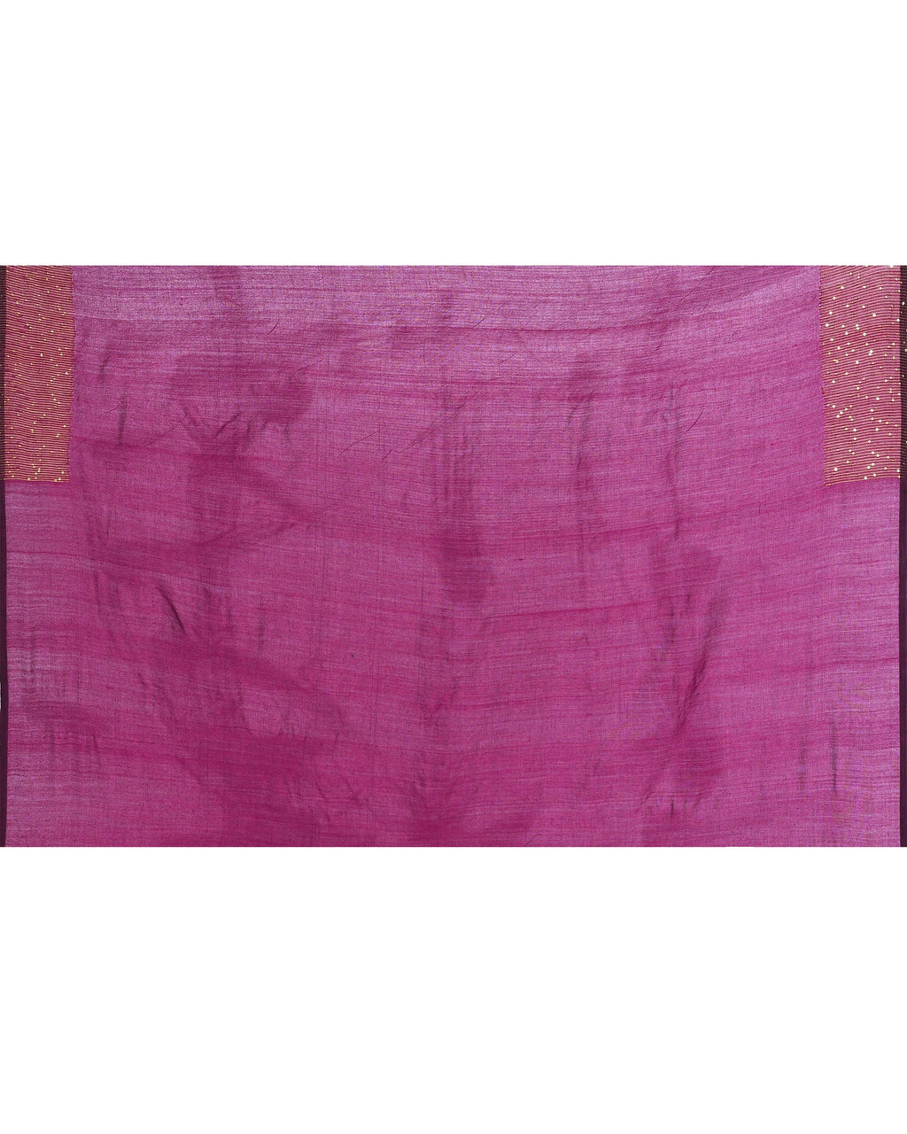 Piyari Fashion Women's Magenta Embellished Sequined Cotton Saree