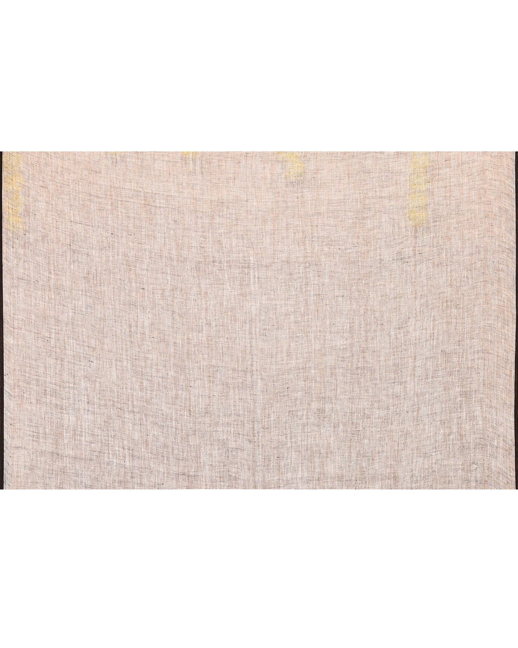 Piyari Fashion Women's Off White Linen Ball Jamdani Saree With Tassels