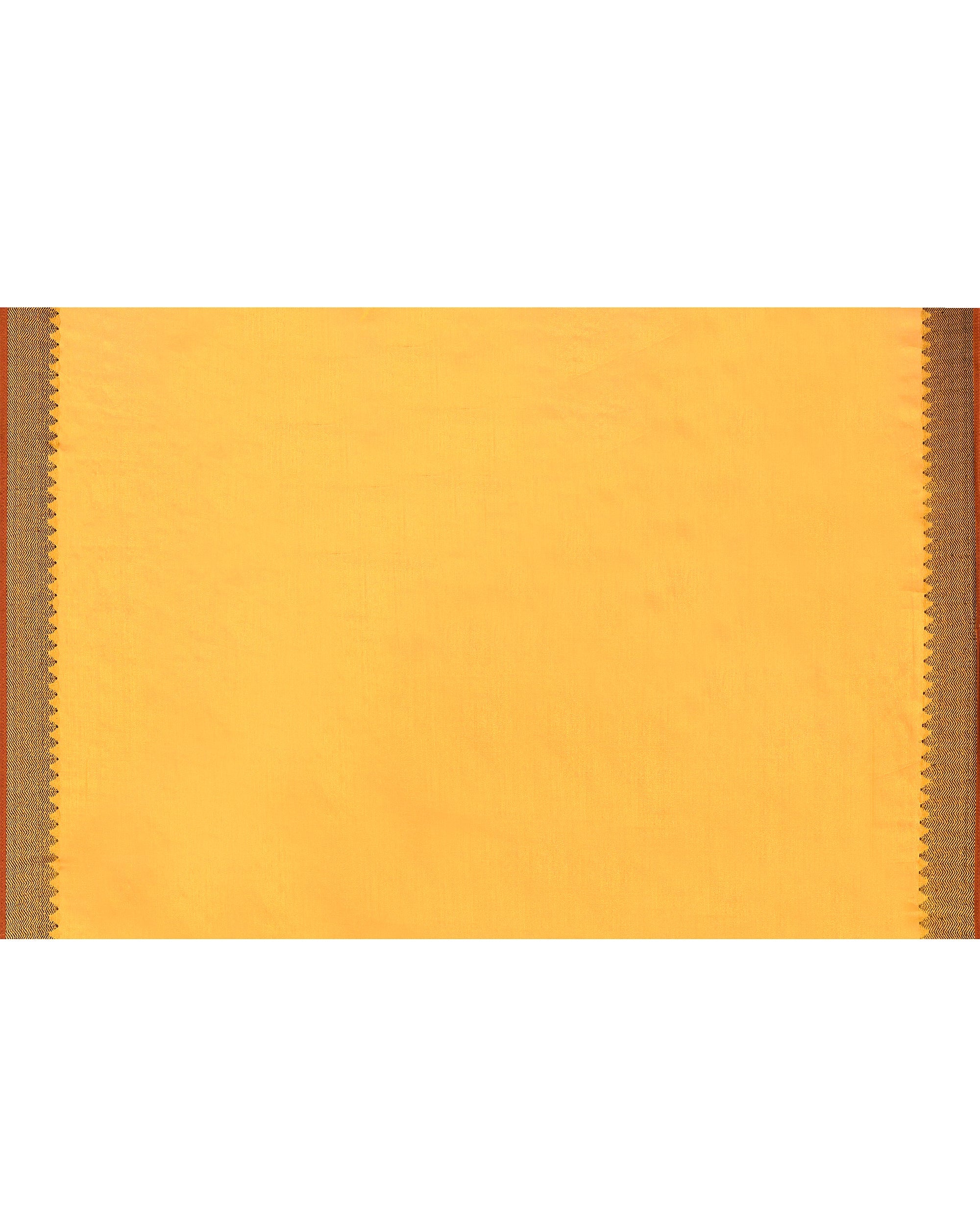 Piyari Fashion Women's Pink Yellow Dual Tone Zari Cotton Handloom Tissue Saree