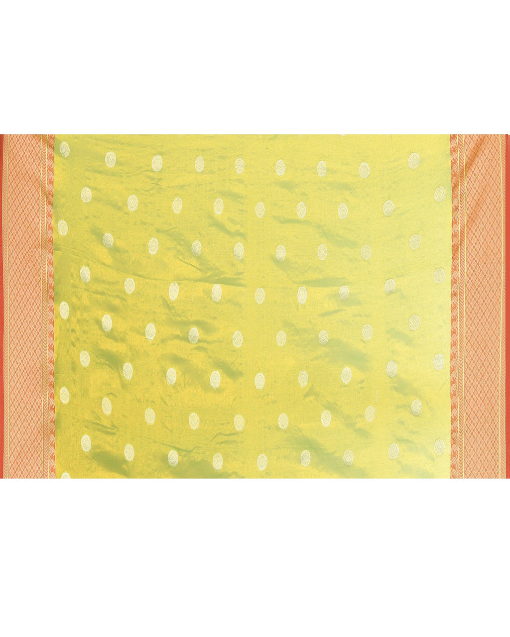 Piyari Fashion Women's Parrot Green Zari Cotton Tissue Jamdani Saree