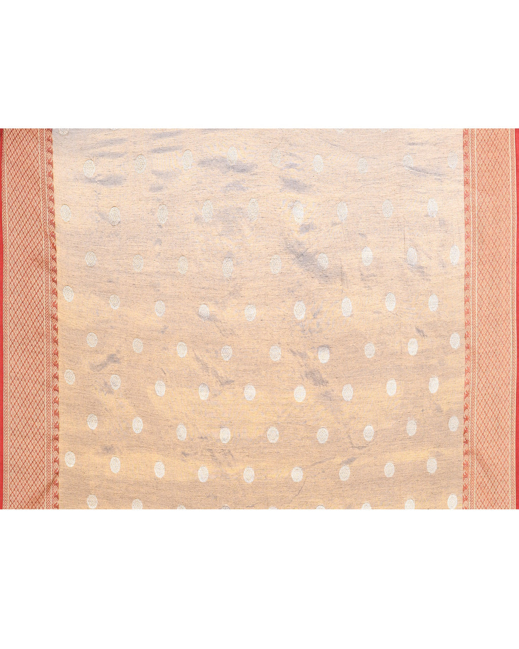 Piyari Fashion Women's Golden Zari Cotton Tissue Jamdani Saree