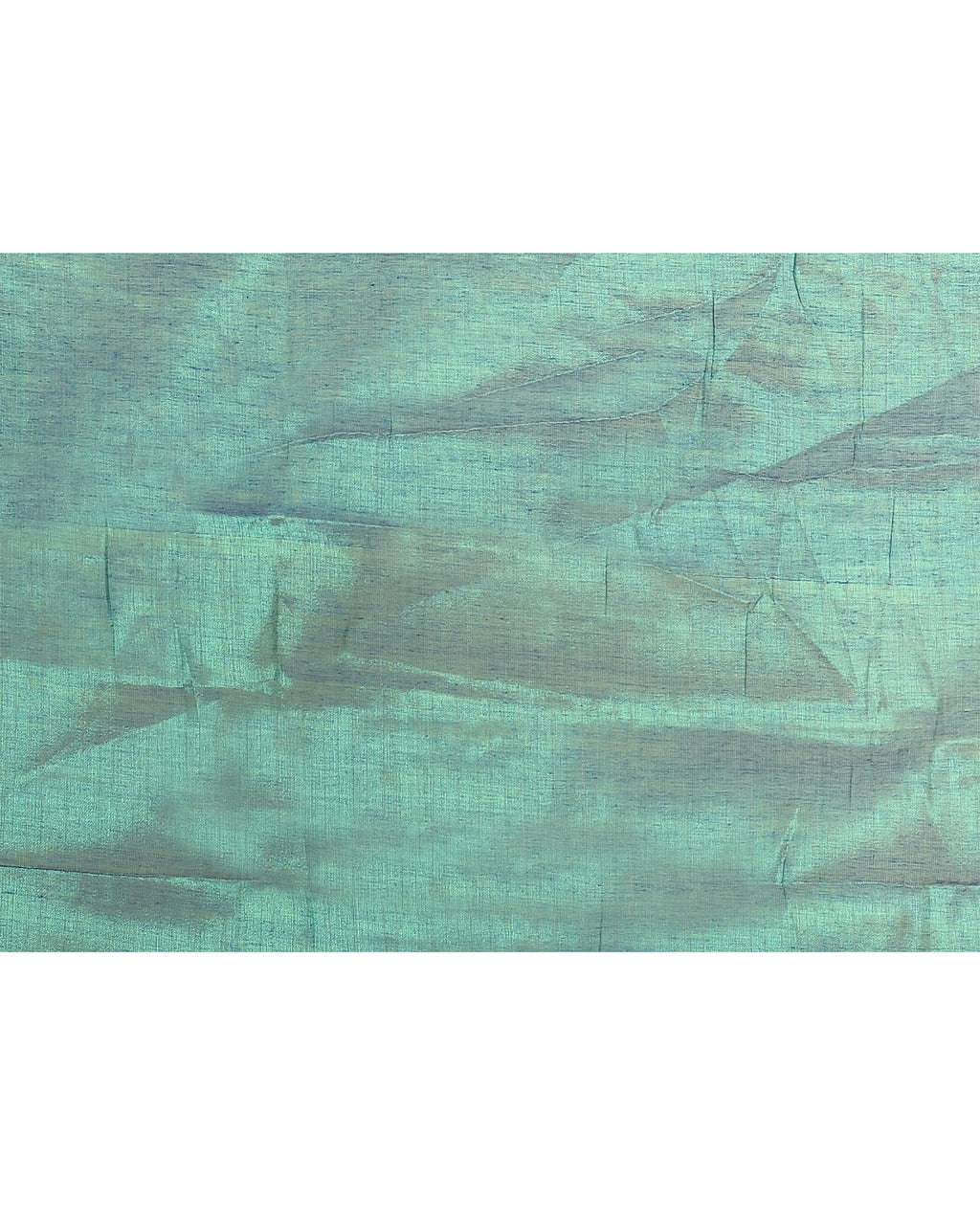 Piyari Fashion Women's Blue Green Zari Cotton Tissue Sequin Saree