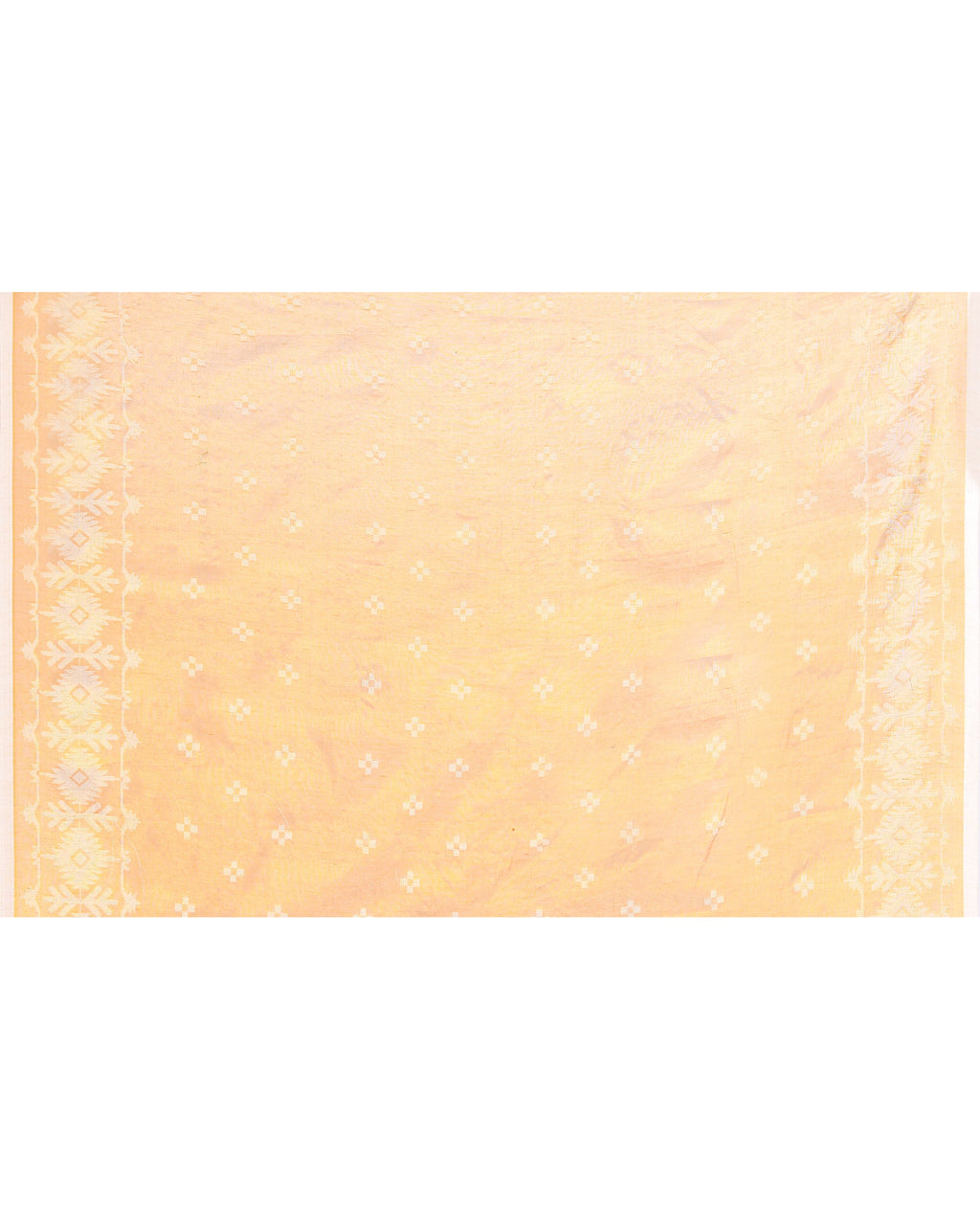 Piyari Fashion Women's Gold Zari Cotton Tissue Jamdani Saree