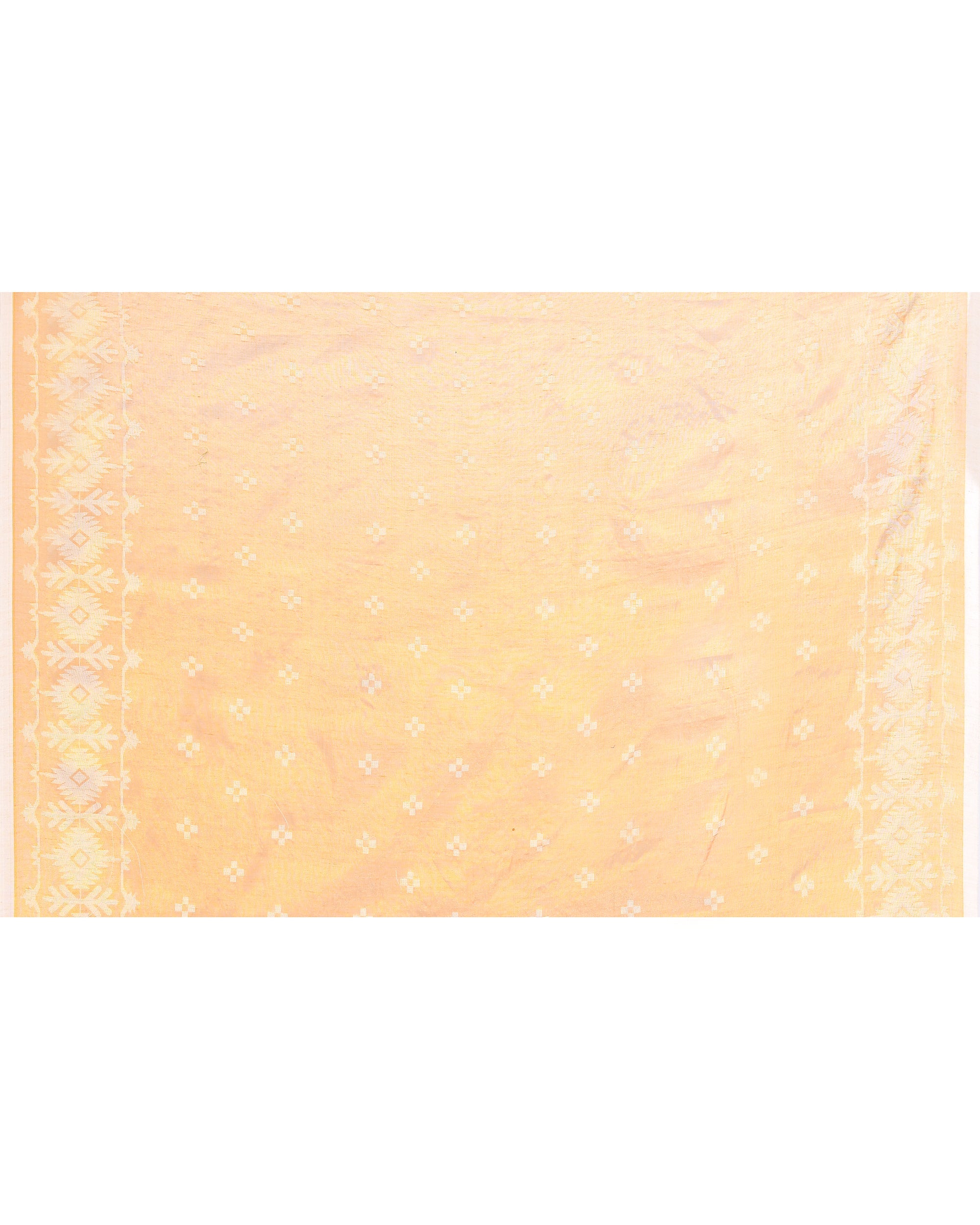 Piyari Fashion Women's Gold Zari Cotton Tissue Jamdani Saree