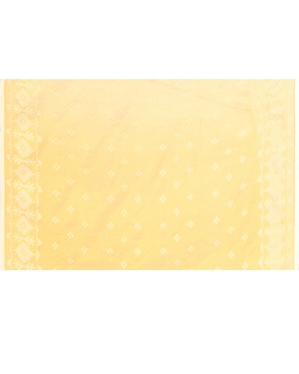 Piyari Fashion Women's Yellow Zari Cotton Tissue Jamdani Saree