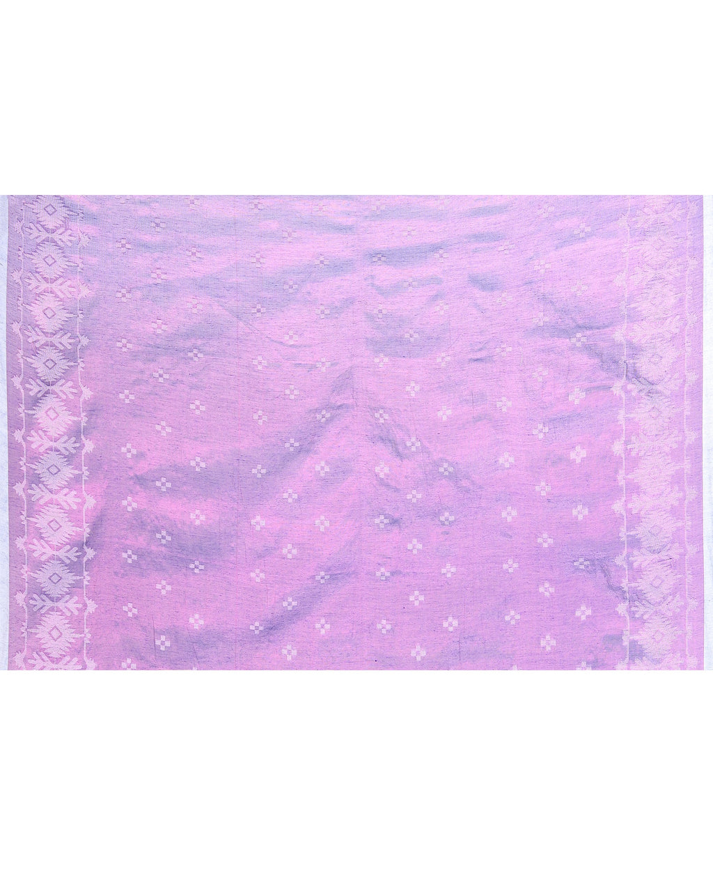 Piyari Fashion Women's Purple Zari Cotton Tissue Jamdani Saree