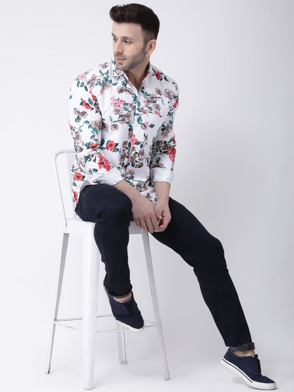 RIAG Multi color Men's Full Sleeves Printed Shirt