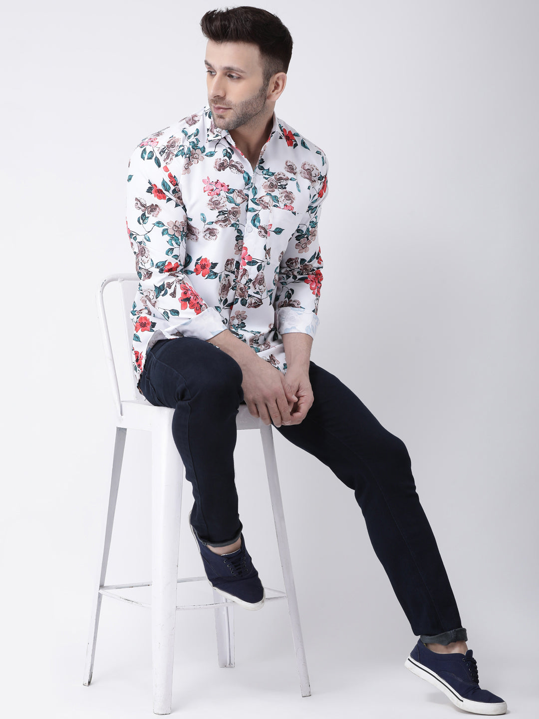 RIAG Multi color Men's Full Sleeves Printed Shirt