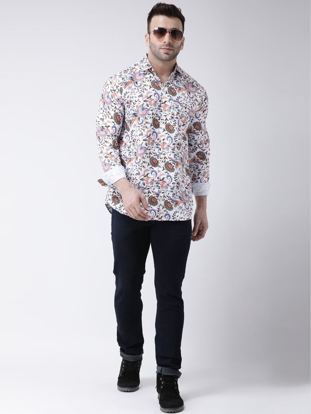 RIAG Multi color Men's Full Sleeves Printed Shirt