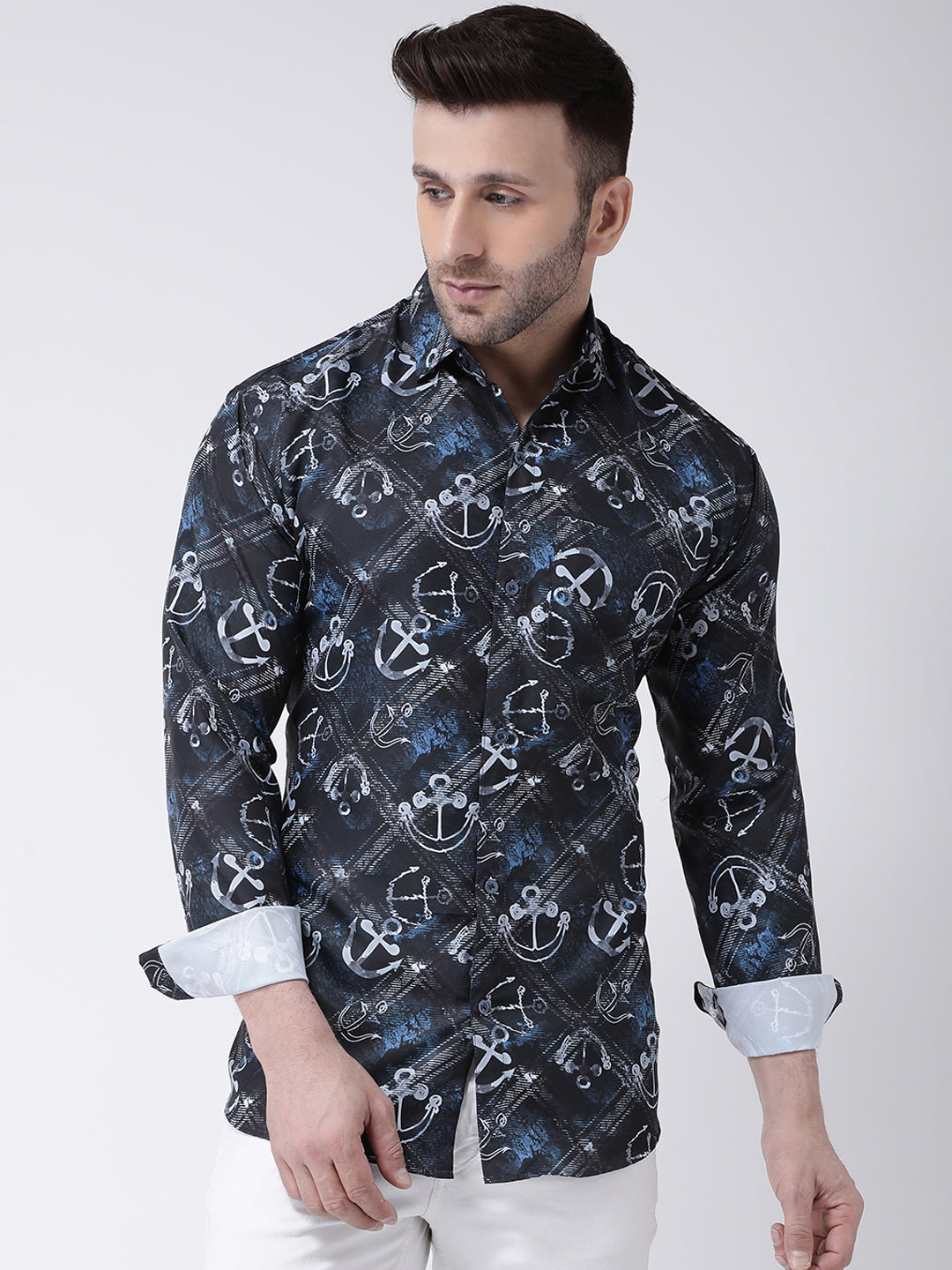 RIAG Multi color Men's Full Sleeves Printed Shirt