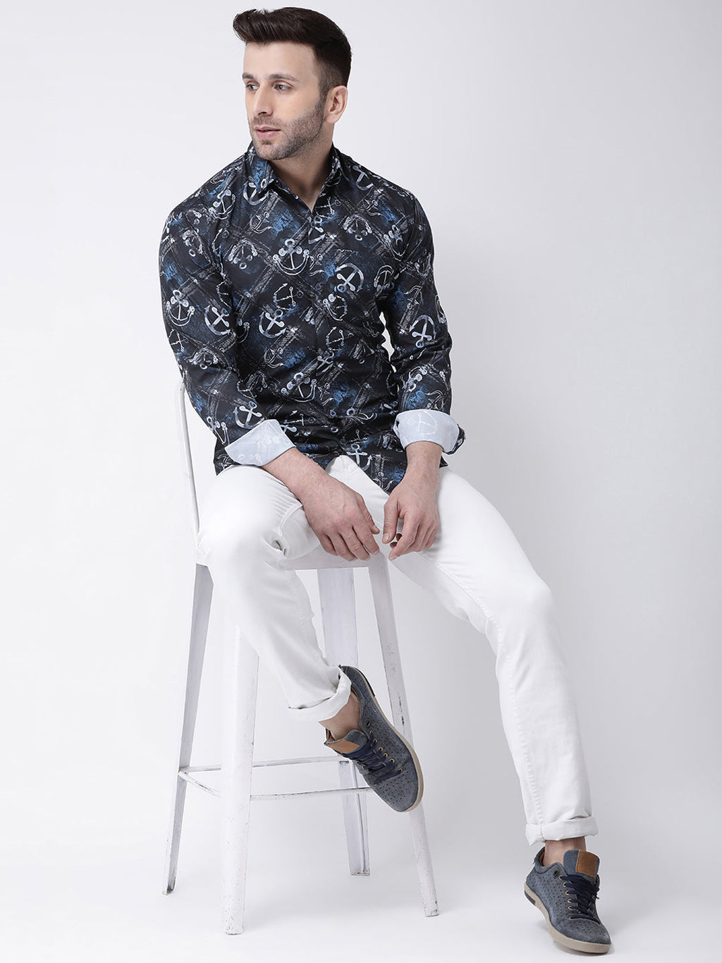 RIAG Multi color Men's Full Sleeves Printed Shirt