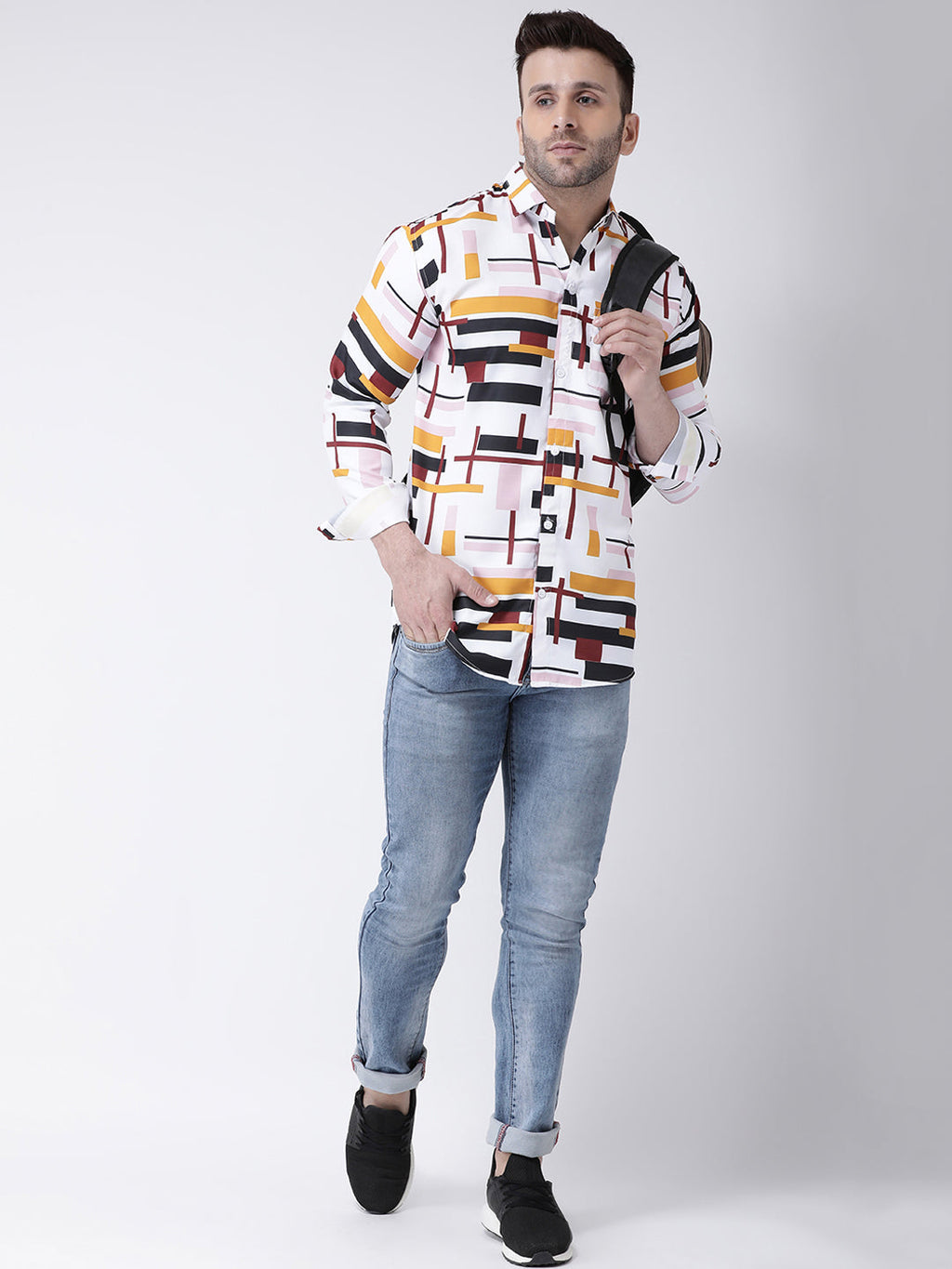 RIAG Multi color Men's Full Sleeves Printed Shirt