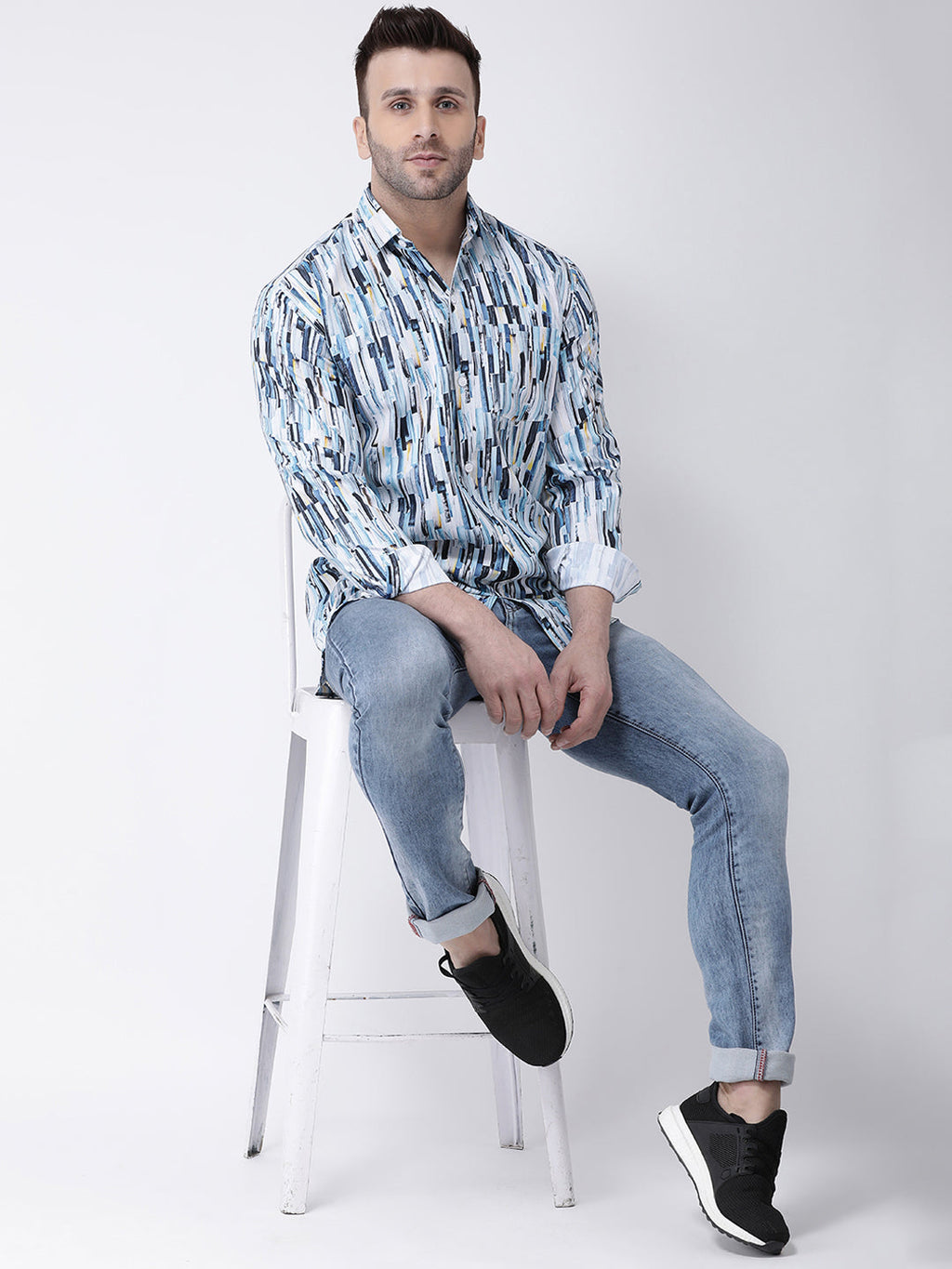 RIAG Multi color Men's Full Sleeves Printed Shirt