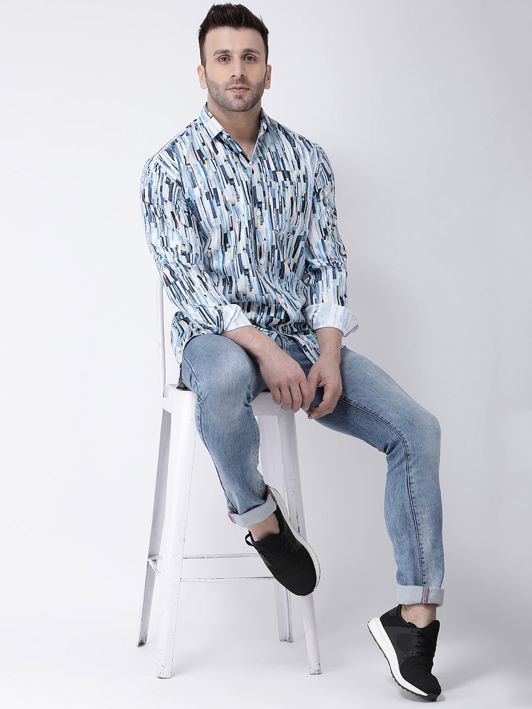RIAG Multi color Men's Full Sleeves Printed Shirt