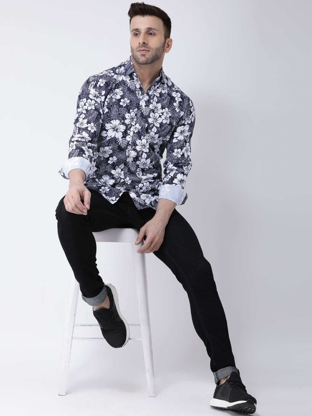 RIAG Multi color Men's Full Sleeves Printed Shirt