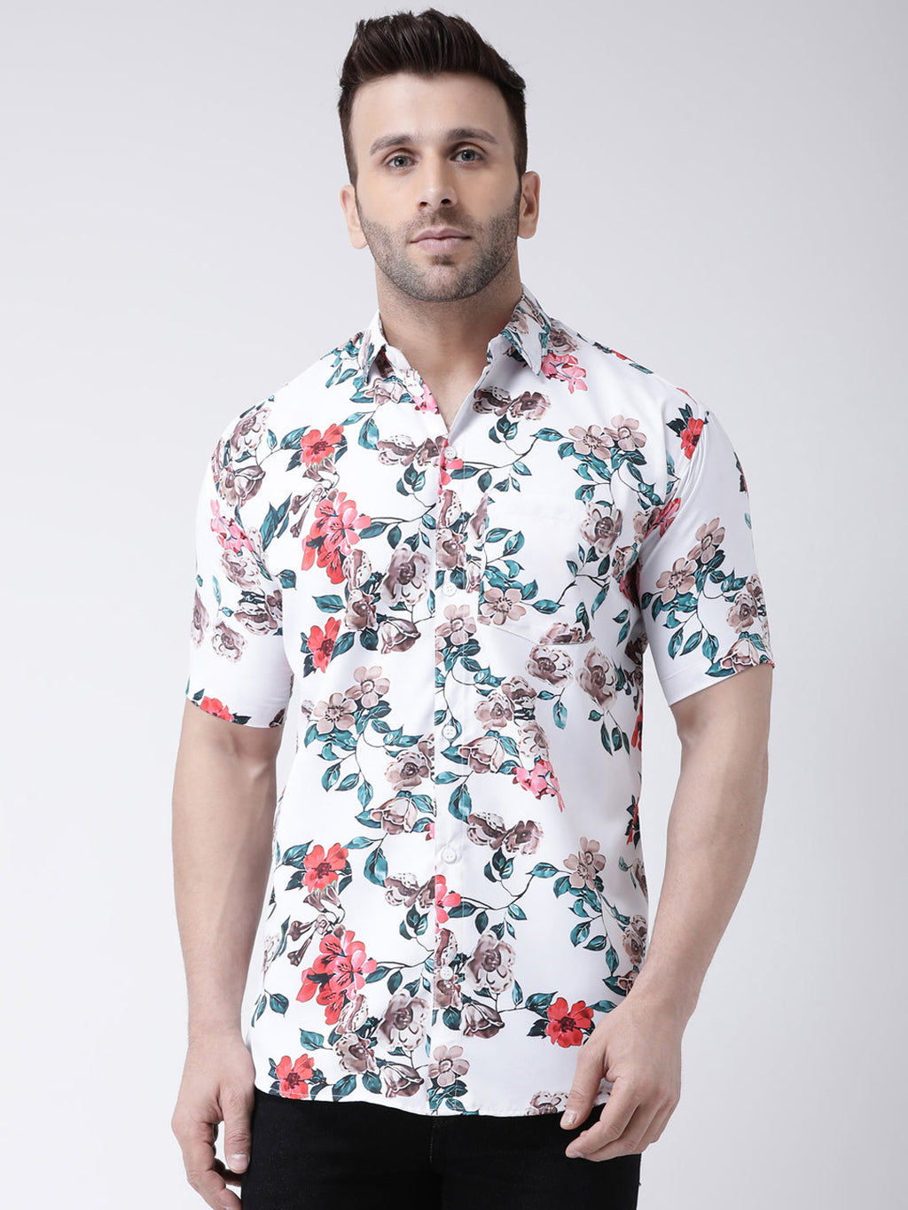 Indian Clothing RIAG Multi color Men's Half Sleeves Printed Shirt