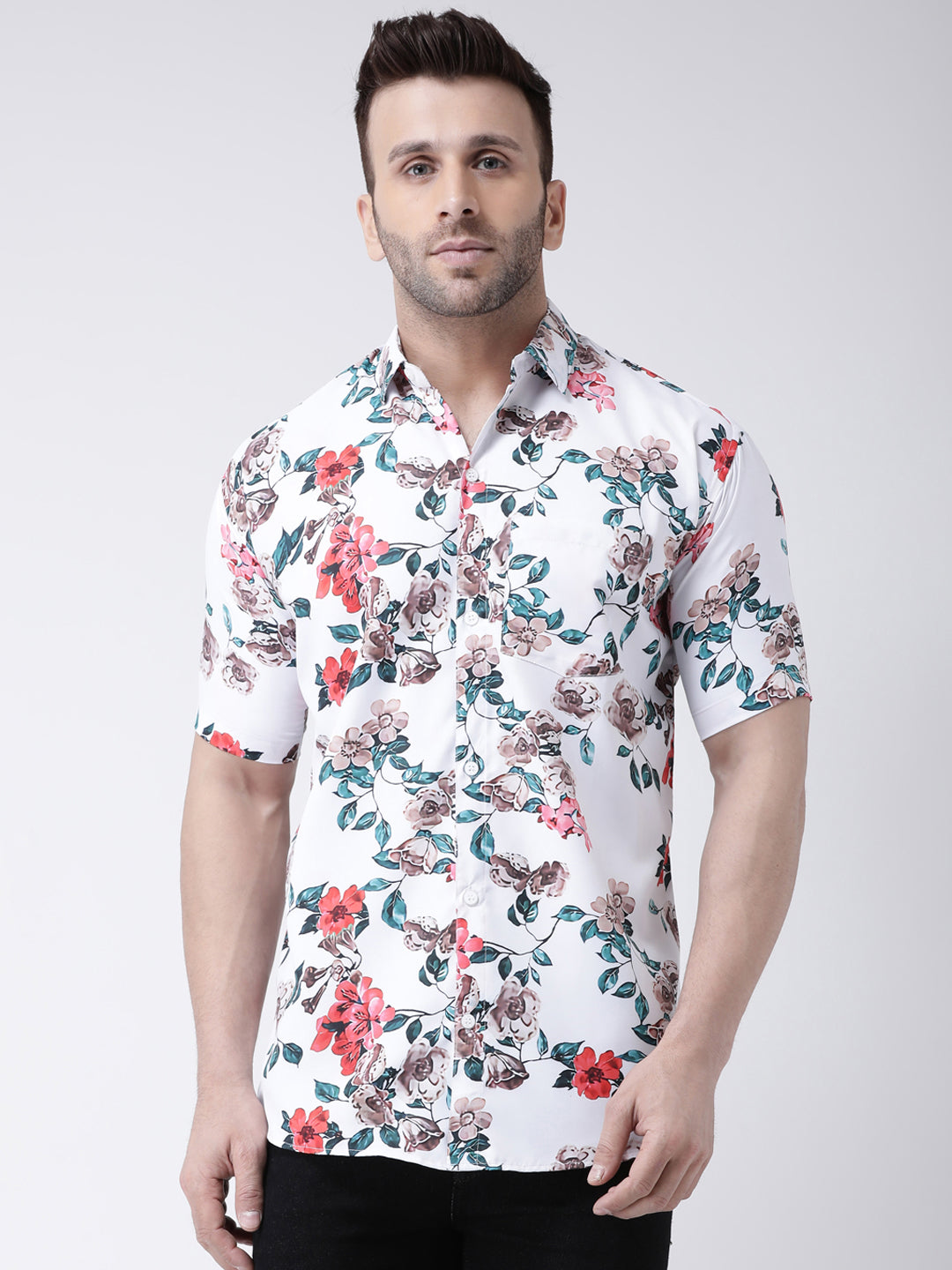Indian Clothing RIAG Multi color Men's Half Sleeves Printed Shirt