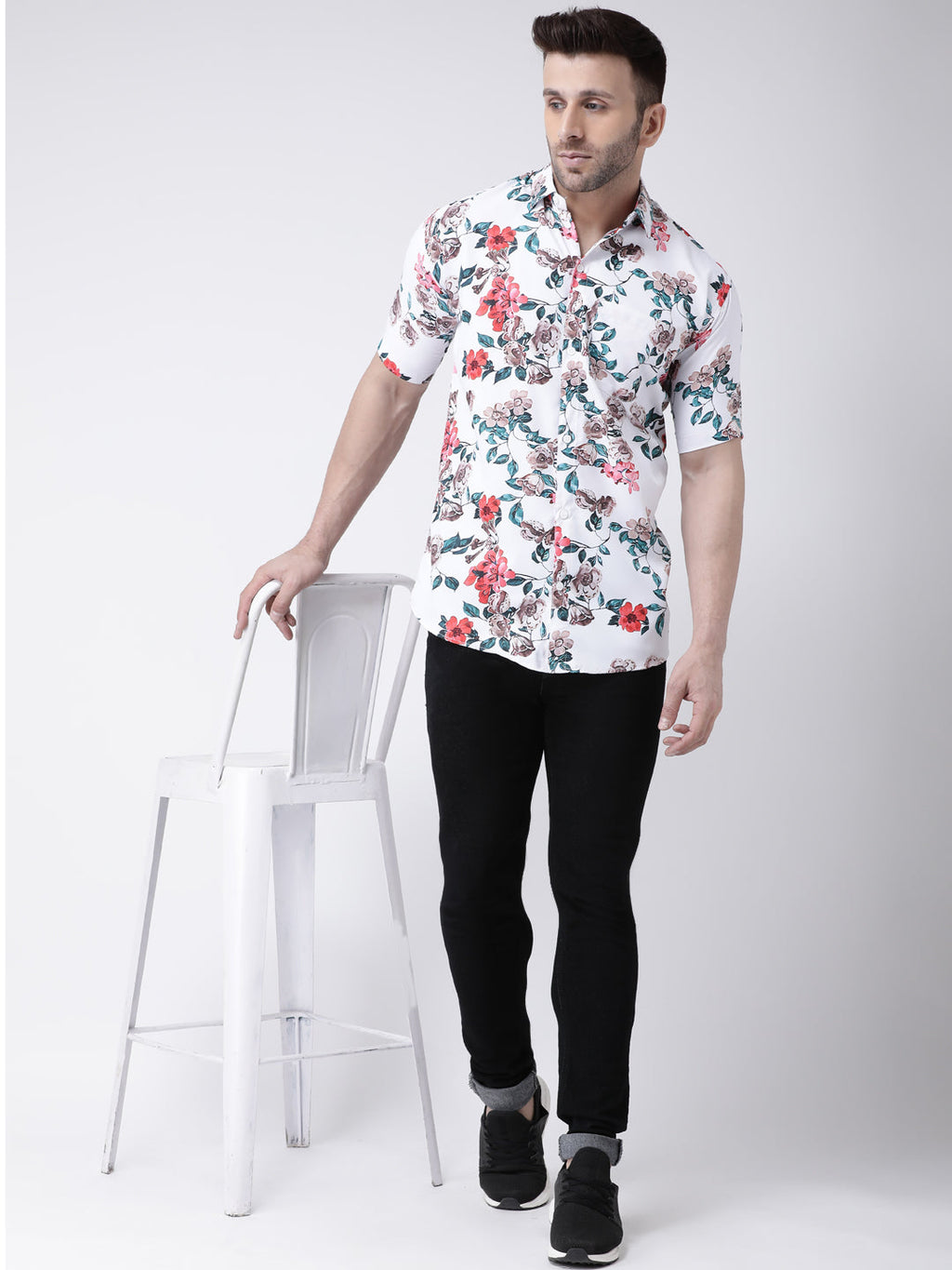 Indian Clothing RIAG Multi color Men's Half Sleeves Printed Shirt