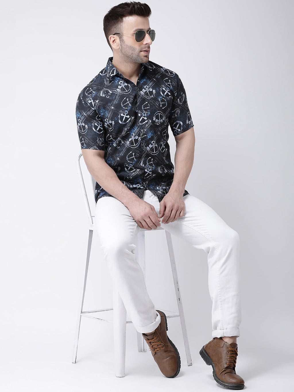 RIAG Multi color Men's Half Sleeves Printed Shirt