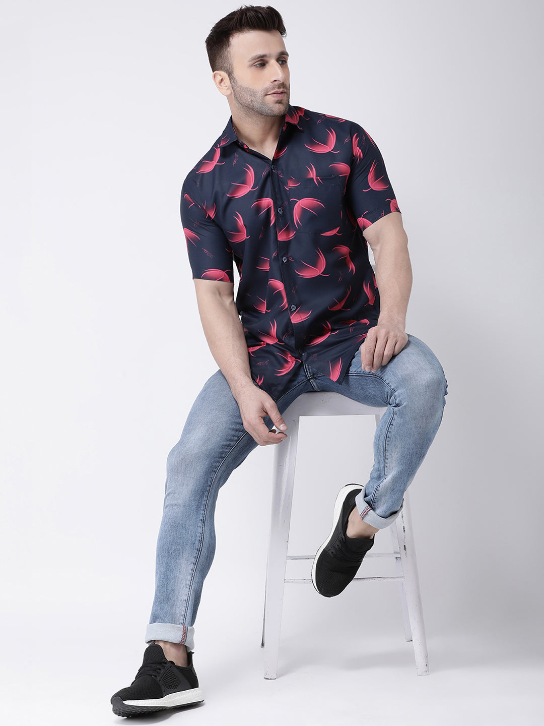RIAG Multi color Men's Half Sleeves Printed Shirt