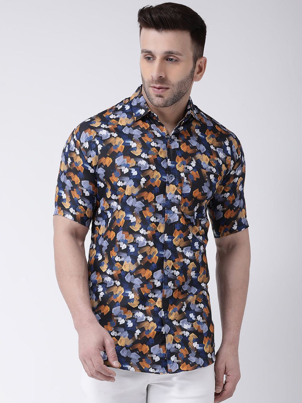 RIAG Multi color Men's Half Sleeves Printed Shirt