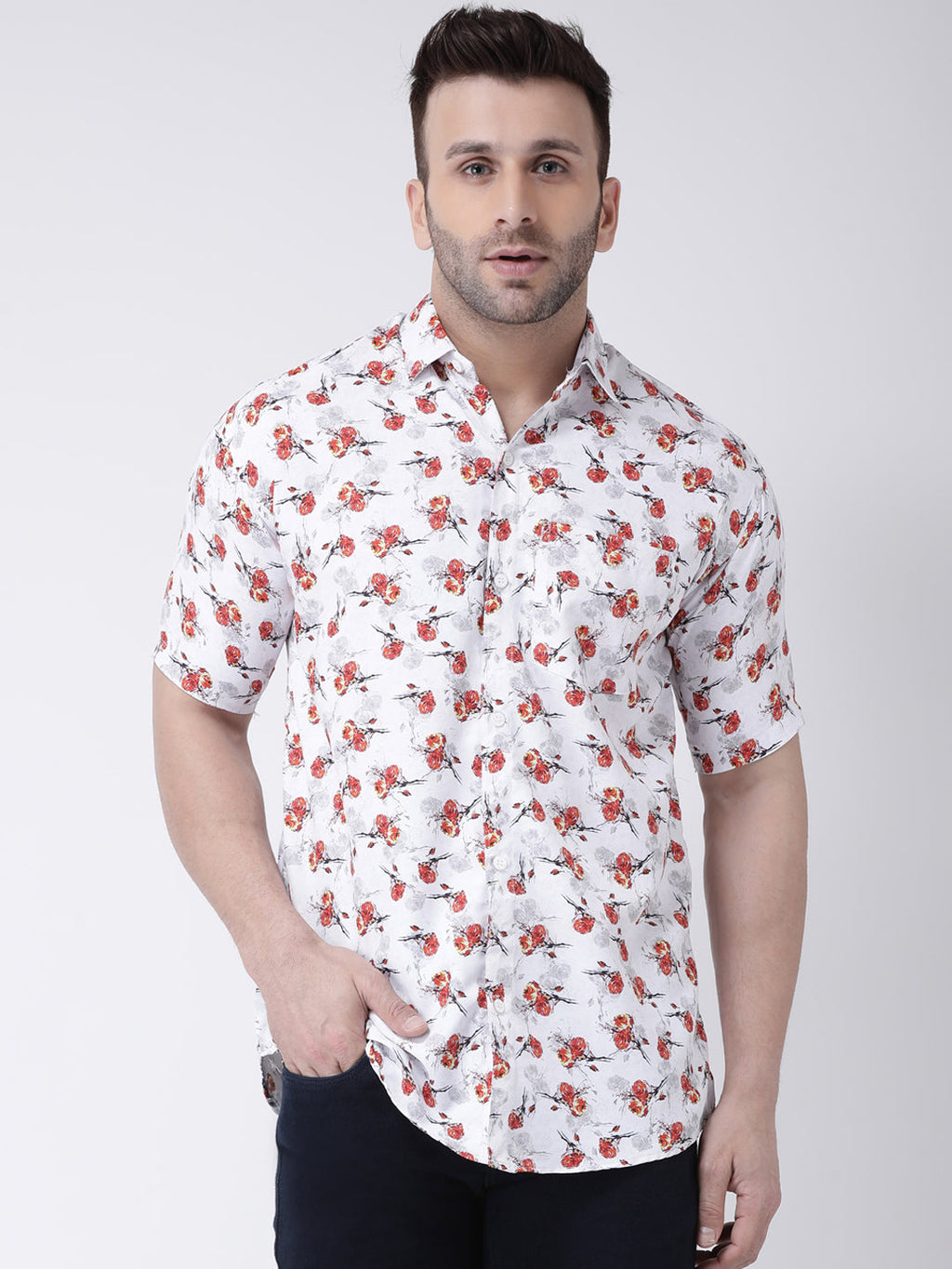 RIAG Multi color Men's Half Sleeves Printed Shirt