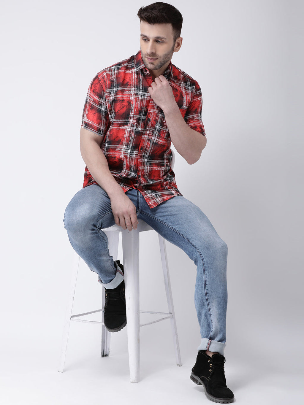 RIAG Multi color Men's Half Sleeves Printed Shirt