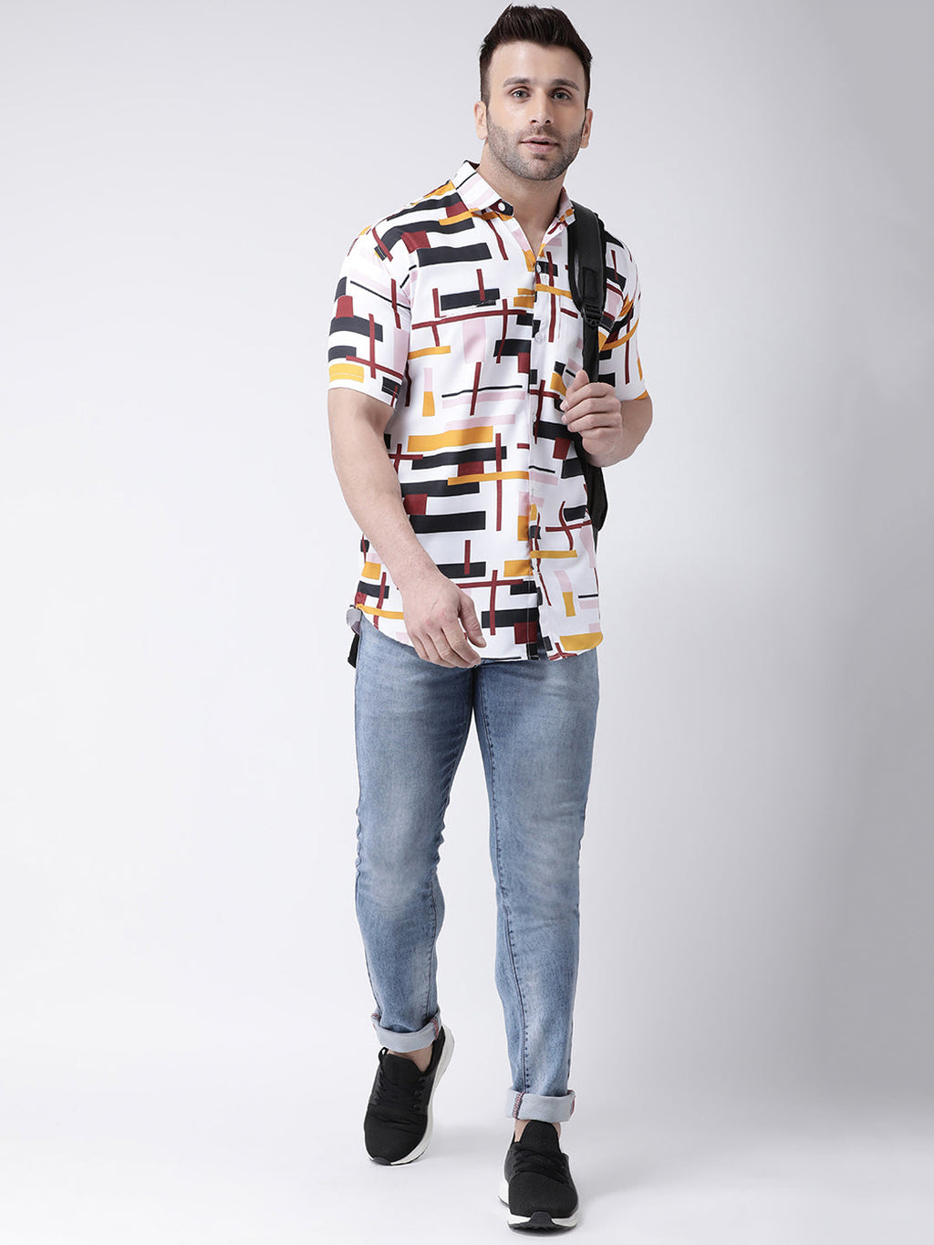RIAG Multi color Men's Half Sleeves Printed Shirt