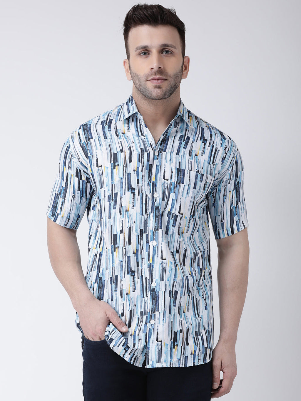 RIAG Multi color Men's Half Sleeves Printed Shirt